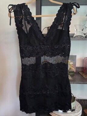 Super Sexy Black Lace Mini Dress Shirley Of Hollywood XL NWOT